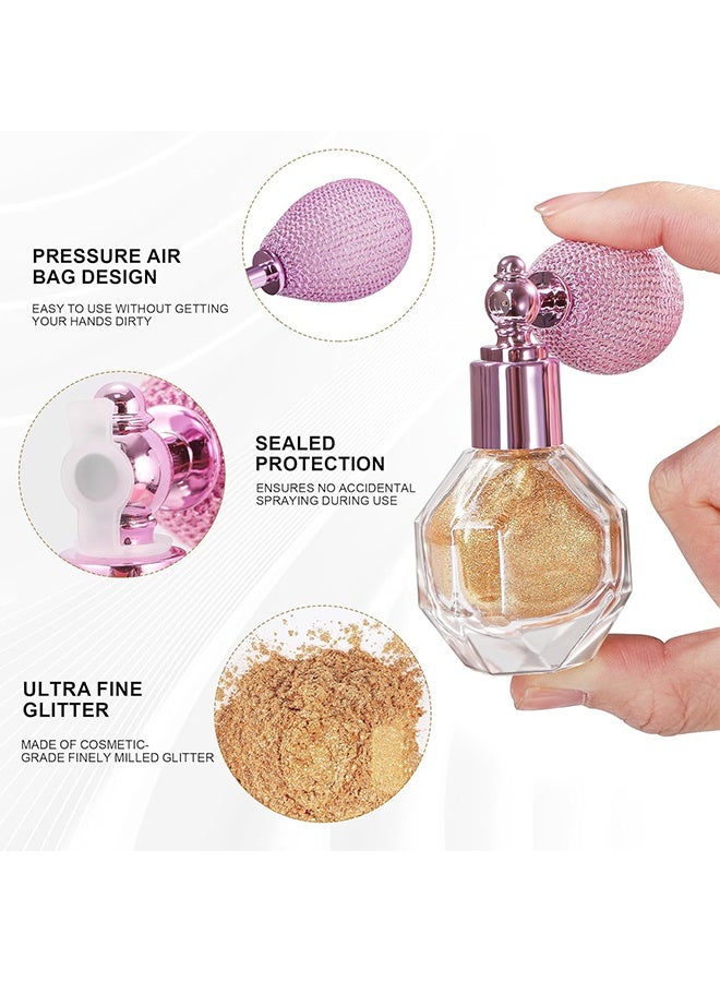 lakerain Glitter Highlight Body Mist,Highlighter Powder Spray, Shimmering Powder High Gloss for Face Body & Hair, Long-lasting Glitter Waterproof Face Highlighter Spray  (#04 LIGHT BROWN) - Image 5